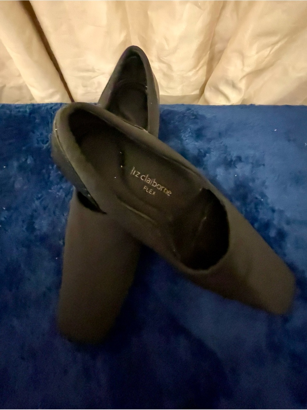 Liz Claiborne Black Slip-On Heels